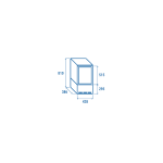 Βιτρίνα επιτραπέζια τεσσάρων όψεων 58lt (Μαύρη) CH- RC 58B