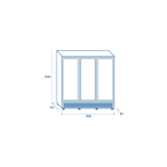 Όρθιος καταψύκτης RFG 1900B (ΜΕ ΓΥΑΛΙΝΗ ΠΟΡΤΑ) 1200lt