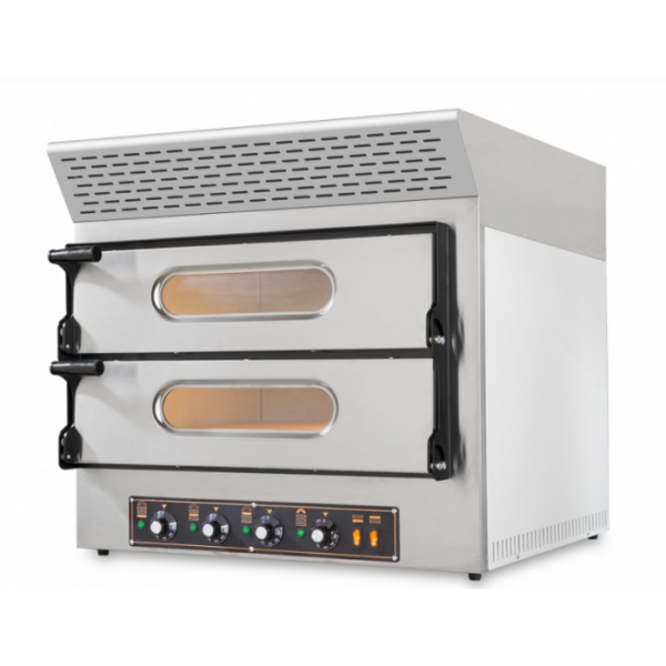 Επαγγελματικός Φούρνος Πίτσας συν καπέλο με φίλτρα Ενεργού Άνθρακα Resto Italia 74x60/74x60 εκ RST-KUBE-2PLUSEVO