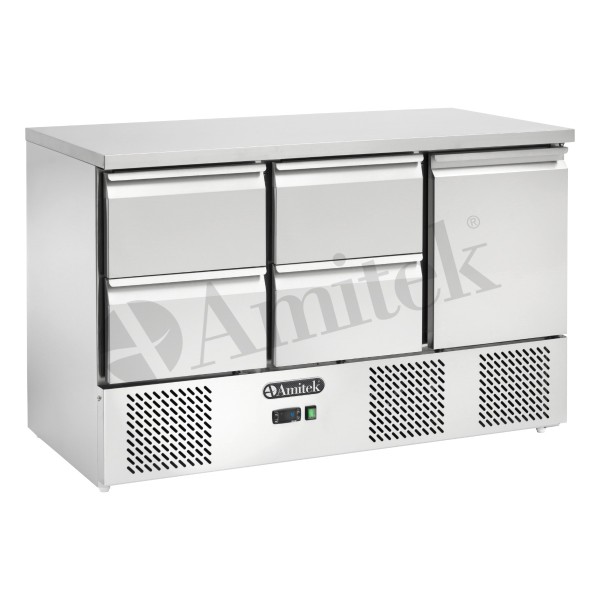 Αεριζόμενο Ψυχόμενο Ψυγείο Σαλατών με Συρτάρια AK923V-4D 137Χ70Χ88