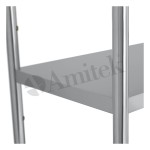 Ανοξείδωτο Ράφι με 4 Ράφια SCA104A VH + GSA180 VH 1000x400x1800mm