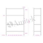 Ανοξείδωτο Ράφι με 4 Ράφια SCA104A VH + GSA180 VH 1000x400x1800mm