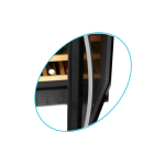 Ψυγείο βιτρίνα συντήρηση κρασιών frameless επιτραπέζιο μάυρο 59.5x57x82 εκ TFW200-F