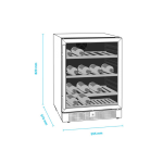 Ψυγείο βιτρίνα κρασιών επιτραπέζιο 59.5x57x82 εκ TFW200-S