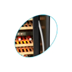 Ψυγείο βιτρίνα 2 θερμοκρασιών κρασιών συντήρηση επιδαπέδιο μάυρο 59.5X68x139 εκ TFW300-2F