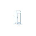 Βιτρίνα αναψυκτικών TKG 390CB με διαφημιστική μετώπη 350lt