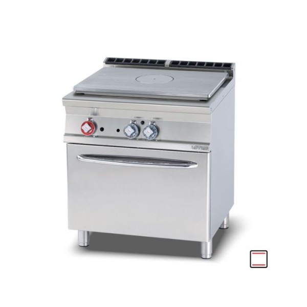 Κουζίνα αερίου με ενιαία πλάκα Hot-Top & φούρνο αερίου στατικό TPF-78G