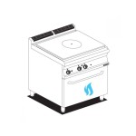 Κουζίνα αερίου με ενιαία πλάκα Hot-Top & φούρνο αερίου στατικό TPF-78G