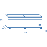 Καταψύκτης με συρόμενα κρύσταλλα VF 2600VB ENERGY CLASS C