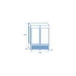 Βιτρίνα ζαχαροπλαστικής VFP 804B κατάψυξη 800lt (Μαύρη)