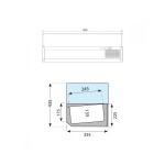 Ψυγείο σαλατών επιτραπέζιο για 5 GN 1/4 1200x335x225(435) εκ VK33-120