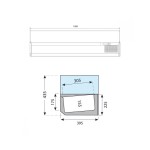 Ψυγείο σαλατών επιτραπέζιο για 6 GN 1/3 1500x395x225(435) εκ VK38-150