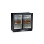 Ψυγείο βιτρίνα συντήρηση επιδαπέδιο μαύρο back bar με συρόμενες πόρτες 90X53X85 εκ 700122