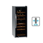 Ψυγείο Βιτρίνα κρασιών 2 θερμοκρασιών στενή (Slim) συντήρηση μάυρο 39.6X58X103 εκ 700130