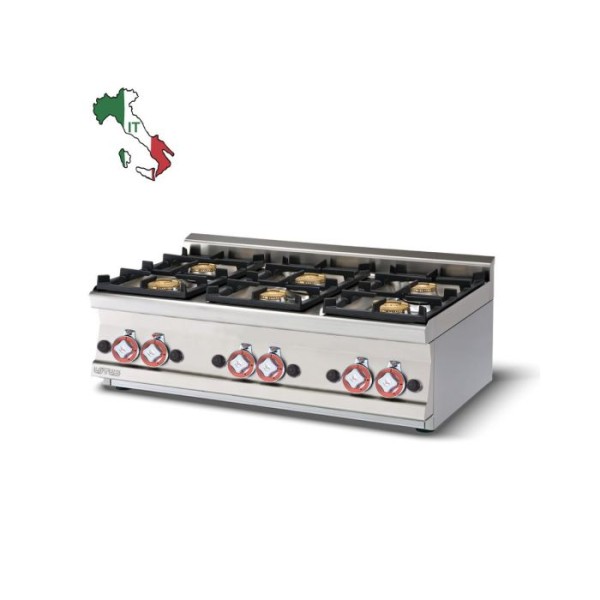 Εστία αερίου εξαπλή PCT-610G