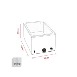 Bain Marie μονό για GN 1/1 με βρυσάκι απορρόης 200207