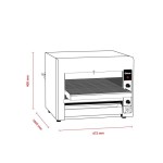 Φούρνος πίτσας αλυσίδα 2002203 472x1045x400(h)mm