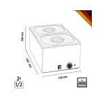 Bain Marie διπλό για GN 1/2 200232