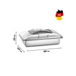 Chafing Dish Flexible για GN1/1 με soft close & παράθυρο ελέγχου 500507