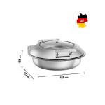Chafing Dish Flexible στρογγυλό με soft close & παράθυρο ελέγχου 500846