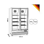 Βιτρίνα διπλή συντήρησης - κατάψυξης 2 θερμοκρασιών αριστερά / δεξιά 700899