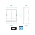 Βιτρίνα συντήρησης διπλή με συρόμενες πόρτες CL1100 V2GC SL White