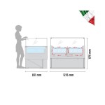 Βιτρίνα παγωτού 6+6 γεύσεων DELTA VIEW