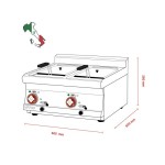 Φριτέζα ηλεκτρική διπλή 10+10 lt F2/10T-66ET