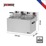 Φριτέζα ηλεκτρική διπλή 8+8 lt FE 77 T