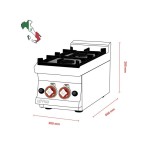 Εστία αερίου διπλή PCT-63G