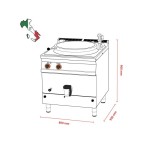 Βραστήρας ηλεκτρικός εμμέσου θερμάνσεως 100 Lt PI100-98ET