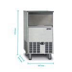 Παγομηχανή με σύστημα ψεκασμού & παγάκι Gourmet 48Kg SCE 50 Xsafe