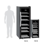 Ψυγείο Βιτρίνα κρασιών 2 θερμοκρασιών στενή (Slim) συντήρηση μάυρο 39.6X58X103 εκ 700130