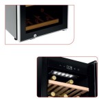 Ψυγείο Βιτρίνα κρασιών 2 θερμοκρασιών στενή (Slim) συντήρηση μάυρο 39.6X58X103 εκ 700130