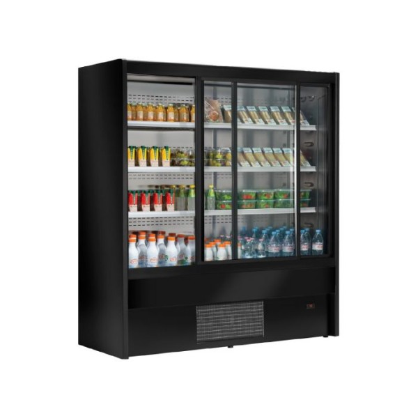 Self service συντήρησης με συρόμενες πόρτες CERVINO A200 VIEW 1800 BLACK