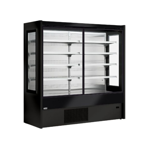 Self service συντήρησης με συρόμενες πόρτες και πανοραμικά πλαϊνά CHAMONIX B200 SP VIEW 1200 BLACK