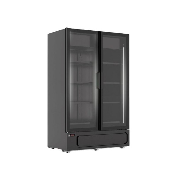 Βιτρίνα συντήρησης διπλή με ανοιγόμενες πόρτες 1215 lt MILANO 1270 BLK
