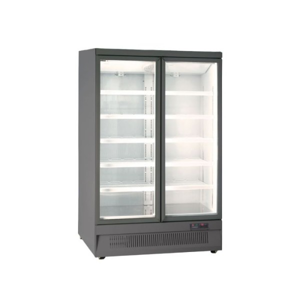 Βιτρίνα συντήρησης διπλή με ανοιγόμενες πόρτες MR 126 TN2 GREY