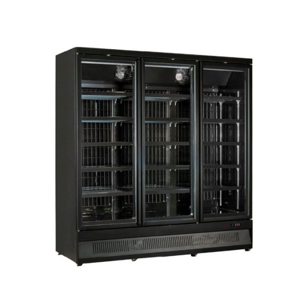 Βιτρίνα συντήρησης τριπλή με ανοιγόμενες πόρτες MR 188 TN3 BLACK