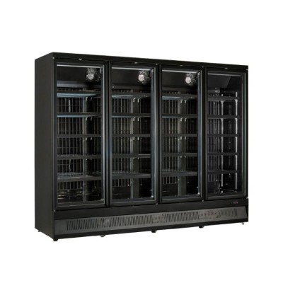 Βιτρίνα συντήρησης τετραπλή με ανοιγόμενες πόρτες MR 250 TN4 BLACK