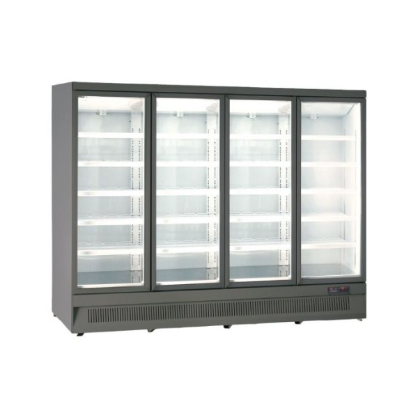Βιτρίνα συντήρησης τετραπλή με ανοιγόμενες πόρτες MR 250 TN4 GREY