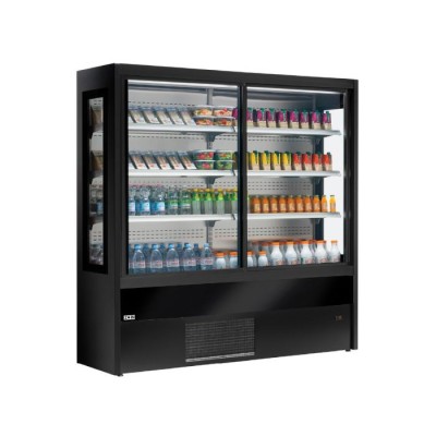 Self service με συρόμενες πόρτες και πανοραμικά πλαϊνά OLIMPO B200 SP VIEW 1000 BLACK