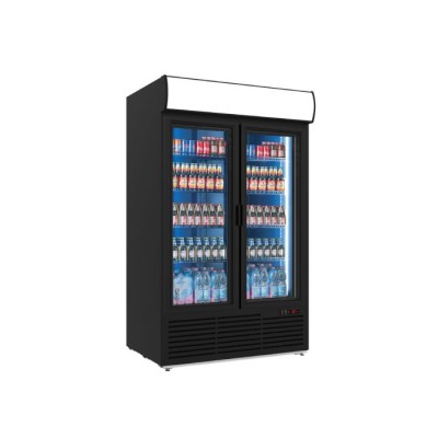 Βιτρίνα συντήρησης διπλή με ανοιγόμενες πόρτες S1300 SC TD SLIM BLACK