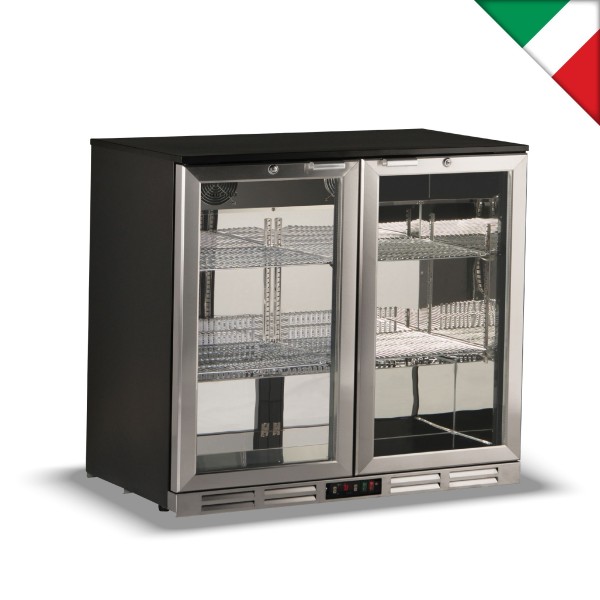 Βιτρίνα συντήρησης Back Bar Inox με ανοιγόμενες πόρτες S 185 XH