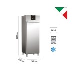 Τυφλή κατάψυξη 700 lt για GN 2/1, inox 304 AXF 700 BT 740x830x2010  ENERGY CLASS D