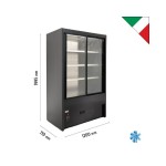 Self service συντήρησης με συρόμενες πόρτες CERVINO A200 VIEW 1200 BLACK