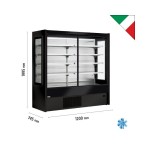 Self service συντήρησης με συρόμενες πόρτες και πανοραμικά πλαϊνά CHAMONIX B200 SP VIEW 1200 BLACK