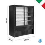 Self service συντήρησης με συρόμενες πόρτες CHAMONIX B200 VIEW 1200 BLACK