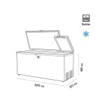 Καταψύκτης μπαούλο με 2 καπάκια 2055x875x983mm CHF900DD
