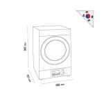 Στεγνωτήριο ρούχων 11 κιλών Στοιβάσιμο GIANT C PRO ELECTRIC WIFI DRYER SU